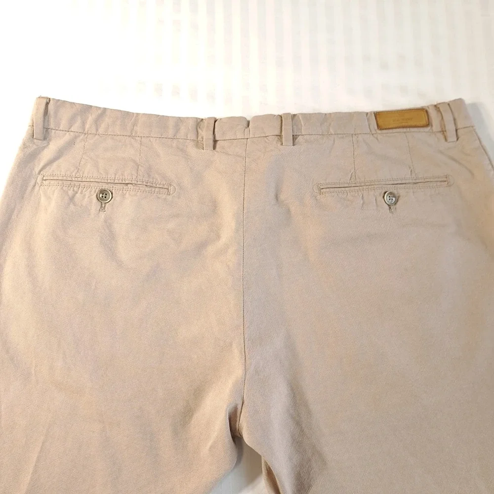 HACKETT London Chino Pants‎ Size 38R Beige Zip Fly Slim Fit 100% Cotton
